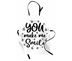 Hand Drawn You Make Me Smile Apron