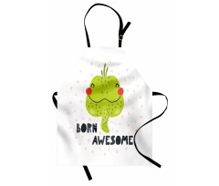 Encouraging Iguana Portrait Apron