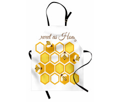 Cursive Wording Beehive Apron