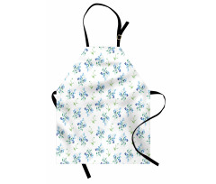 Flowers Forget Me Nots Art Apron