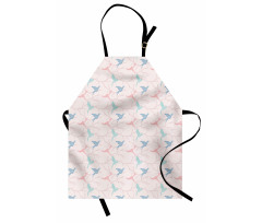 Flying Bird Branches Graphic Apron