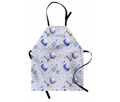 Rockets and Planets Art Apron