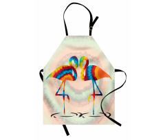 Valentines Funky Birds Apron