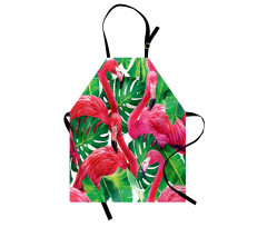 Retro Exotic Leaves Apron