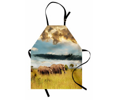 Elephant Family Photo Apron