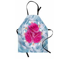 Graphic Roses and Lilies Apron