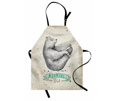 Meditating Bear Calm Life Apron