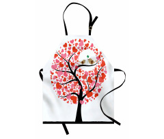 Nature Flirting Birds Apron