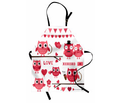 Romantic Owls Arrows Apron