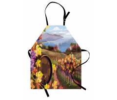 Cartoon Vineyard Grapes Apron