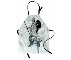 Greek Athena Baroque Damask Apron