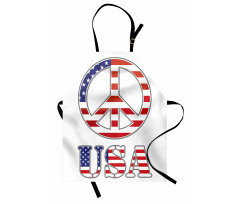 70s Peace Sign American Apron