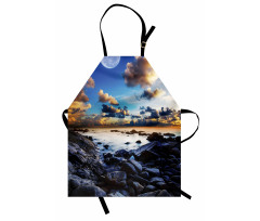 Full Moon Dark Clouds Apron