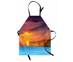 Sea Sunset with Cliffs Apron