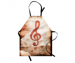 Grunge Abstract Notes Apron