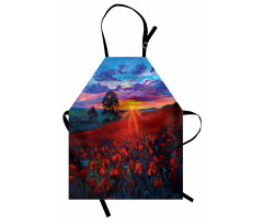 Poppy Flower Garden Apron