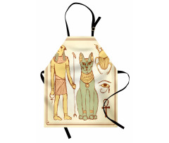 Ancient Cat Figure Apron