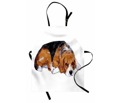 Sketch Like Drawing of Dog Apron