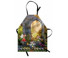 Flowers Blossoms Scene Apron