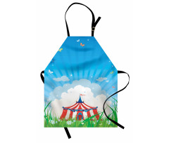 Circus Tent with Clouds Apron