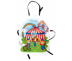 Fun Circus Scene Clowns Apron