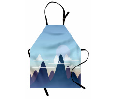 Pastel Mountains and Clouds Apron