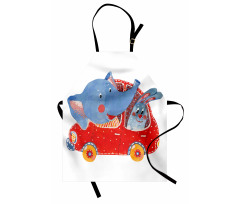 Funny Animal in a Car Apron