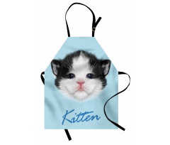 Furry Pink Nose Kitten Apron