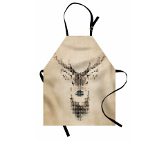 Deer Portrait with Dots Apron