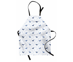 Fish Big Mammal Wave Graphic Apron