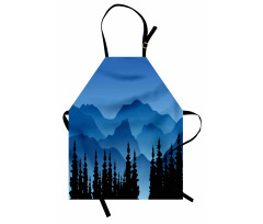 Tree and Hill Silhouettes Apron