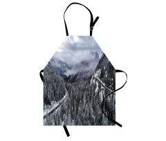 Highway in Winter Forest Apron