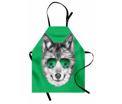 Exotic Wolf Portrait Apron