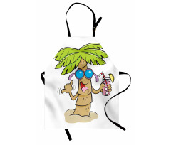 Fun Palm Tree Character Apron