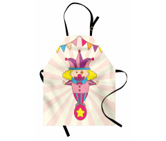 Clown Standing on a Ball Apron