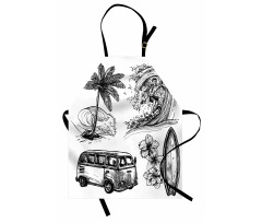 Surfboard Beach Van Apron