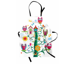 Owls on Tree with Dots Apron