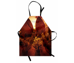 Cactus Rocks Desert Scenery Apron