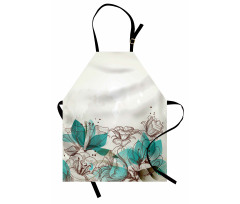 Retro Hibiscus Art Apron