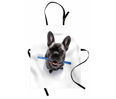 Funny Dog with Toothbrush Apron