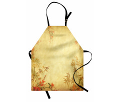 Bamboo Stems and Blooms Apron