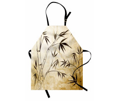 Gradient Bamboo Leaves Apron