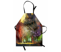 Mysterious Trees Birds Apron