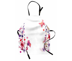 Floral Art and Butterfly Apron