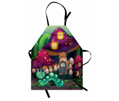 Worm Mushroom House Apron