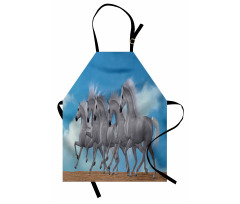 Digital Animal Herd Running Apron