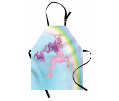 Unicorn and Pastel Rainbow Apron