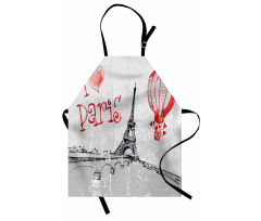 Paris Hot Air Balloon Apron