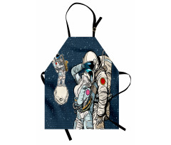 Romantic Couple in Space Apron