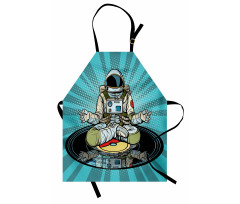 Funny Spaceman Doing Yoga Apron